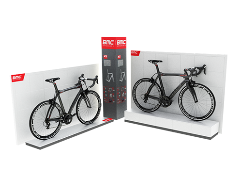 Maatwerk kartonnen stand fietsen
