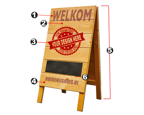 Stoepbord met magneet