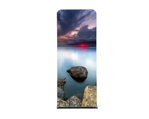 Verticale banner met ritsframe en full color print